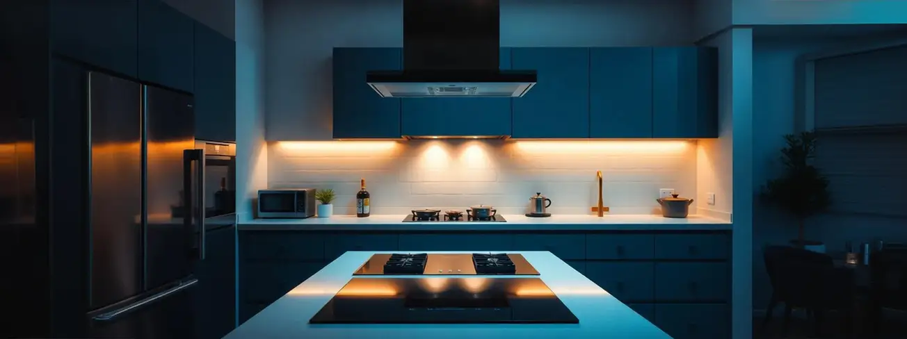 Kitchen with Stylish Sanmica Appliances